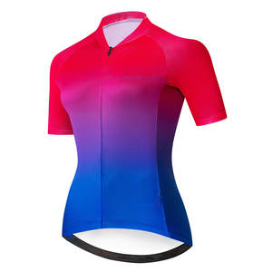 Maillot de cyclisme unisexe à manches courtes en maille respirante avec imprimé gouttelettes, protection solaire SPF 50+, séchage rapide, coupe ajustée, pour entraînement cycliste en salle - Product Image 3