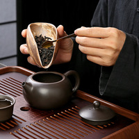 Balance à café, plateau à thé en céramique, cuillère à thé en grès, outil de service du thé de style japonais d'inspiration divine, cuillère à thé