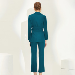 Fancy Design Damen Mantel Anzug <span class=keywords><strong>Blazer</strong></span> Hosen Frauen 2 Stück Damen Anzug - Product Image 3