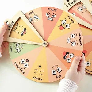 Hot Selling Custom Emotional Wheel Wooden Montessori Toys For Kids Gifts