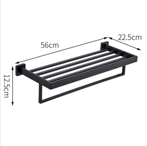 Elegante portasciugamani <span class=keywords><strong>da</strong></span> <span class=keywords><strong>bagno</strong></span> nero in acciaio inox <span class=keywords><strong>Set</strong></span> personalizzabile supporto in metallo con accessori per la casa in scatola per la doccia - Product Image 4