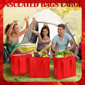 Custom Logo Portable Hanging Waterproof Thick Non Woven Freezable <b>Ice</b> Cooler <b>Bag</b> Thermal Insulated Food Lunch <b>Bag</b> for Food - Product Image 6