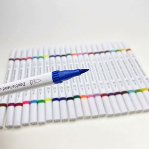 New Permanent Washable Paint Set Custom Dual Tip Art Fineliner Brush Marker Pen - Product Image 3