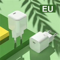 Adaptateur de chargeur mural de voyage Type-C PD 3.0 20W, chargeur rapide en forme de cube ignifuge avec prise US/EU, sortie 3A