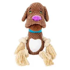 Vente chaude produits pour animaux de compagnie en ligne concepteur peluche chien en peluche jouet grinçant meilleur jouet interactif animaux de compagnie