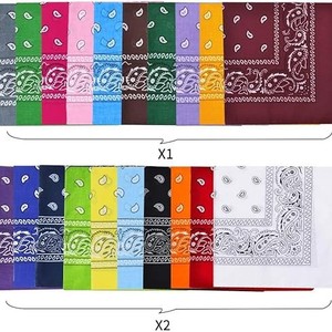 Fashion Paisley Custom Bandana <b>Large</b> Size Double Sided Streetwear Hair Accessories Wristband Unisex Bandanas Bandana Scarf - Product Image 1