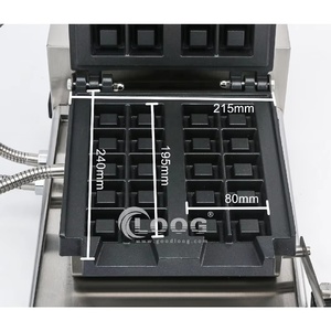 <span class=keywords><strong>Gaufrier</strong></span> <span class=keywords><strong>vertical</strong></span> électrique professionnel belge en acier inoxydable avec plaques antiadhésives – Équipement de restauration personnalisé pour hôtels - Product Image 2