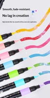 Lot de 24 marqueurs acryliques scintillants en plastique, stylos surligneurs perlés à paillettes pour cahiers, dessins colorés pour enfants et étudiants
