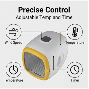 Secadora <span class=keywords><strong>Inteligente</strong></span> <span class=keywords><strong>para</strong></span> Mascotas con Control de Temperatura por IA, Silenciosa, 6D Estéreo, de Plástico, <span class=keywords><strong>para</strong></span> <span class=keywords><strong>Gatos</strong></span> y Perros, Uso en <span class=keywords><strong>Baño</strong></span>, con Función de Esterilización - Product Image 3