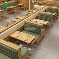 Canapé de restaurant moderne personnalisé, table à nouilles avec tiroirs, chaise de salle à manger en bois massif