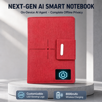 Carnet intelligent numérique à chargement sans fil, technologie de pointe, avec 70H d'enregistrement pour le travail professionnel, logo personnalisé, vente chaude