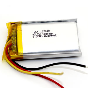 Аккумуляторная литий-ионная полимерная батарея Oem Odm 1500 мАч 1800 мАч 103048 3,7 В Lipo батарея с Ntc для динамика - Product Image 2
