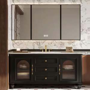 New Chinese Style Bathroom Cabinet High-end Floor Standing Wood Bathroom <b>Vanity</b> with extra Large Smart <b>Mirror</b> - Product Image 2