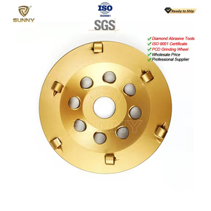 Disques de meulage diamantés Sunny 125 mm PCD, disques abrasifs 100 mm, 16 pièces #   36 #   Meuleuses à grande vitesse pour béton/terrazzo OEM - Product Image 2