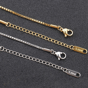 Collar de cadena de acero inoxidable chapado en oro de 18k, cadena para clavícula, unisex, regalo, joyería H1164 - Product Image 1
