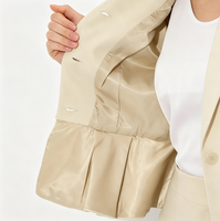 Costume deux pièces sur mesure OEM, blazer à col en V et jupe crayon, vêtements de travail formels pour femmes, vêtements de bureau pour femmes