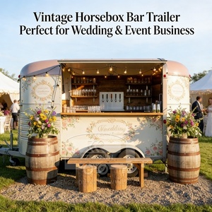 Rimorchio Vintage per Catering a Forma di Carrozza, Bar Mobile per Eventi, Matrimoni e Festival, Servizio Bevande - Product Image 4