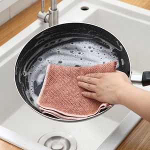 Paño de limpieza de microfibra para cocina, paño de microfibra con logotipo personalizado, venta al <span class=keywords><strong>por</strong></span> <span class=keywords><strong>mayor</strong></span> de fábrica - Product Image 4