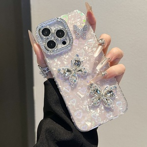 Funda de Teléfono con Mariposa 3D y Pedrería para iPhone 17 Pro Max, Diseño Personalizable, Funda para iPhone 16 15 14 Plus Pro, Venta al Por Mayor - Product Image 4