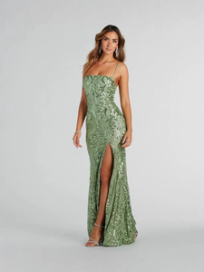 Vestido de última moda y estilo europeo y americano, vestido brillante de un solo hombro para fiesta. - Product Image 1