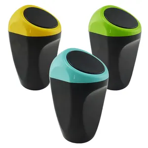 Round Car Trash Can Car dust bin Plastic dustbin