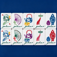 Mahjong authentique américain de luxe, 160 tuiles, moderne, portable, de haute qualité, écologique, résistant à l'eau, durable, en acrylique, 4 couches