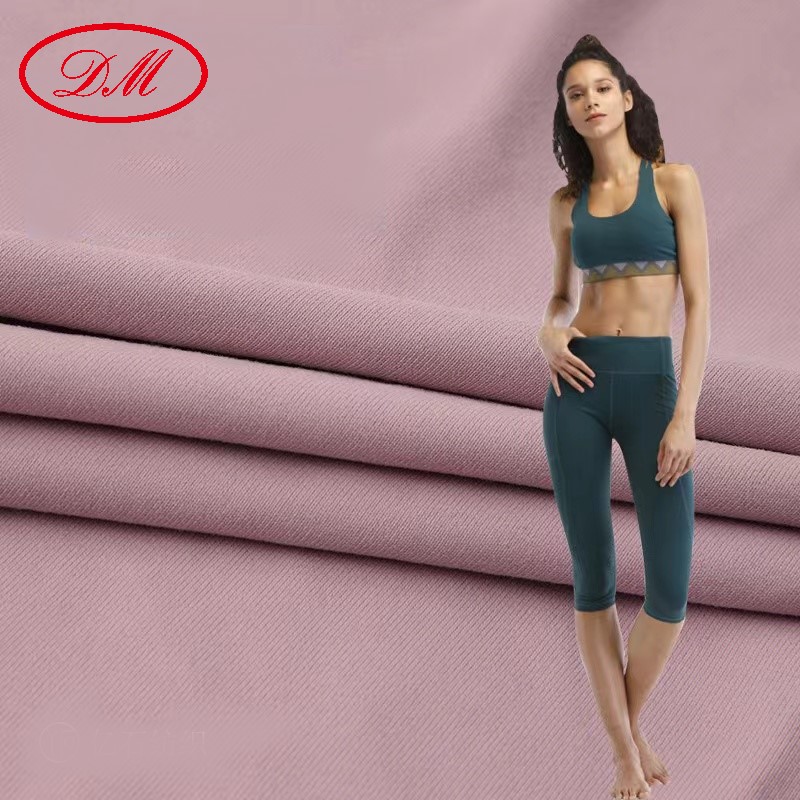 Knit Yoga Fabric Nylon Stretch Yoya Sets Knitting Fabric Exercise Sets Fabric