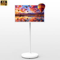 Pantalla LED Inteligente de 32 Pulgadas para Señalización Digital, Portátil, 4K, Android 15.0, Pantalla Táctil, Altavoz Integrado, Blanca, para Hoteles