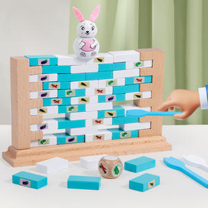 Torre de bloques de construcción de equilibrio de caída humana VS de madera personalizada para niños, juguetes educativos de aprendizaje apilables para niños y adultos - Product Image 5