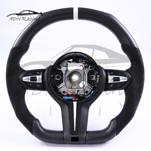 Volante Deportivo de Fibra de Carbono Seca Negra y Alcántara para <span class=keywords><strong>BMW</strong></span> F30 F32 F80 F82 M3 M4 M2 335i 340i 328i 440i 435 - Product Image 2