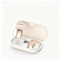 Écouteurs sans fil à conduction osseuse confortables avec clip auriculaire pour la course sportive, la commande vocale et la vie quotidienne