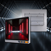 PC Industrial Todo en Uno con Pantalla Táctil de 15.6 Pulgadas, Panel PC Integrado, Computadora sin Ventilador, Windows 10, Intel Core I7, Negra, para Automatización