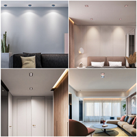 Spot LED COB réglable à montage en surface, 3000K chaud, orientable à 350°, pour galerie d'art moderne, éclairage d'accentuation pour peintures et œuvres d'art, lampe de plafond