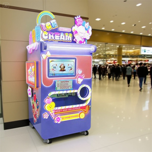 ตู้จำหน่ายไอศกรีมอัตโนมัติอัตโนมัติเต็มรูปแบบเครื่องทำไอศกรีมนุ่มกลางแจ้งปรับแต่งเองได้ - Product Image 1