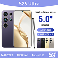 S26 Ultra 5G Smartphone 6GB 128GB 5,0 Zoll Android 13 108MP Kamera Gesichtserkennung Dual-SIM Entsperrt Deca-Core 4000mAh Entsperrt