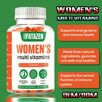 ODM/OEM Private Label Frauen Erwachsene Multi-Vitamin-Gummis 100% Natürlich Zuckerarm für Knochengesundheit & Energie