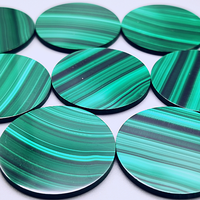 Pierres de malachite naturelles, rondes et plates, vente en gros, livraison gratuite