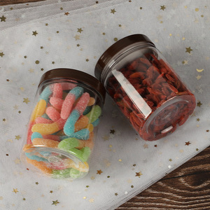 Plastic Food Packaging Jar 65mm Cylinder Airtight Clip On Lid For Dried Fruit Herbal Tea Kitchen Storage - Product Image 1