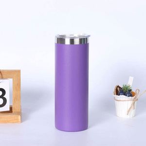 Hot Sale Sublimation Straight Tumbler 20oz White Stainless Steel Insulated Blank with <b>Metal</b> <b>Straw</b> Lid - Product Image 4