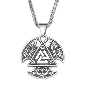 Yunnique Collar con colgante de acero inoxidable Viking Pirate, diseño geométrico, regalo de joyería para hombre - Product Image 5