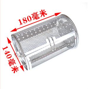 Cesta para freír al aire, tambor giratorio de acero inoxidable para asar cacahuetes y nueces, apta para hornos eléctricos - Product Image 5