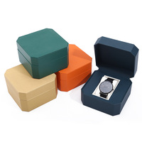 Boîte d'emballage de montre en cuir octogonal magnétique sur mesure JUNSEN, fabriquée avec des matériaux recyclés, étui cadeau