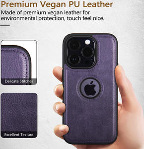 Funda de Cuero para Teléfono Móvil, Moderna, para Chicas, para iPhone 13 Pro Max, Accesorios, Color Puro, Ligera, Resistente a Golpes, Estilo Ejecutivo - Product Image 3