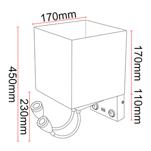 2PCS đèn sân khấu + E27 ổ cắm cạnh giường ngủ khách sạn USB tường ánh sáng đèn với cổng USB - Product Image 6