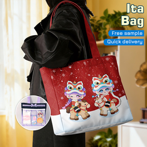 Bolsa de Mano Personalizada de Gran Capacidad en Tela Satinada para Pins y Badges, Estilo Japonés Itabag - Product Image 1