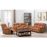 Elektrisches Relaxsofa aus Kunstleder, Modernes Luxus-Sofa mit Verstellbarer Kopfstütze & Lendenwirbelstütze
