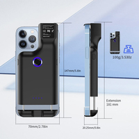 YJ-6606 Mini Lector de Códigos de Barras QR 2D Portátil, Escáner de Códigos de Barras Inalámbrico BT con Clip para Teléfono Celular