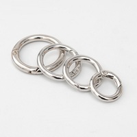 Anneaux ronds en métal de 20-33 mm pour porte-clés, bagages, sacs à main, accessoires de sac, pendentifs, matériel de bricolage, anneaux de clés