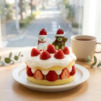 Bougie d'anniversaire artisanale en forme d'ours 3D, bougie d'anniversaire pour enfants, décoration de gâteau de Noël
