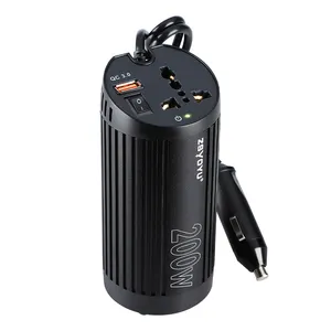 OEM Inverter daya mobil USB mobil, inverter daya 12 Volt hingga 220 Volt, pengisi daya mobil 200w untuk Laptop